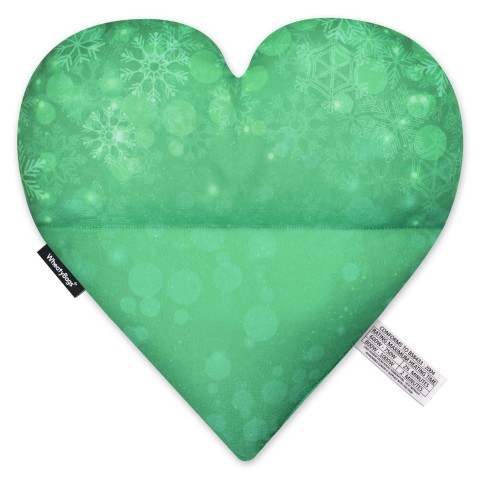 - Snowflakes on Green Design Soft Velvet Polyester Fabric (Personalised with Text)