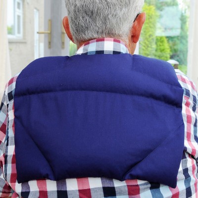 Wheat Bags Upper Shoulder &amp; Back Pain Heat Pack Royal Blue Cotton Lifestyle Image
