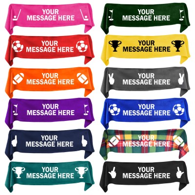 Personalised Scarf with Sporting Icon with Choice of Themes