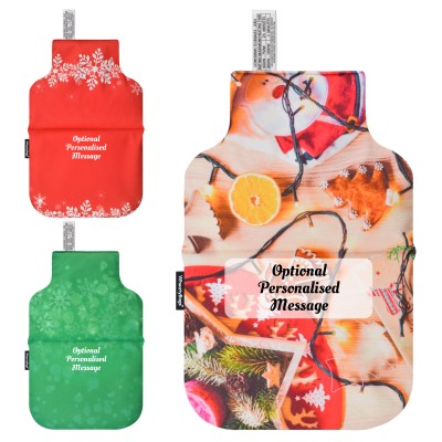Wheat Bags Christmas Design Personalised Classic Bottle Heat Pack