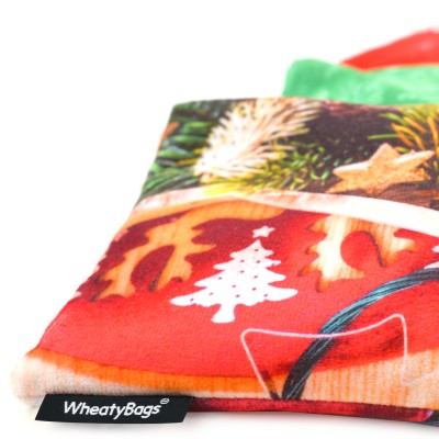 Wheat Bags Extra Large Rectangle Heat Pack 49cm (Personalised with Designer Print Options) Corner Close Up Detail