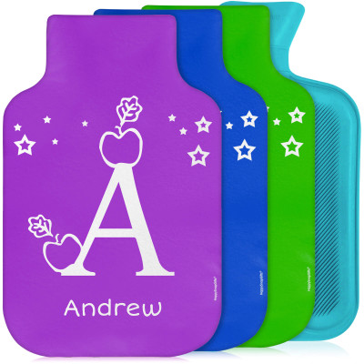 Kids Personalised Alphabet Hot Water Bottle from HappySnapGifts®