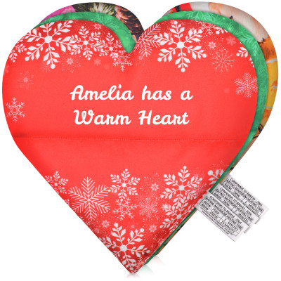 Wheat Bags Heart Shaped Heat Pack (Festive Print)