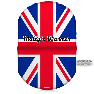 (32cm) Red, White and Blue (Classic) Soft Velvet Polyester Fabric Scented (Organic Lavender Buds) (Personalised with Text)