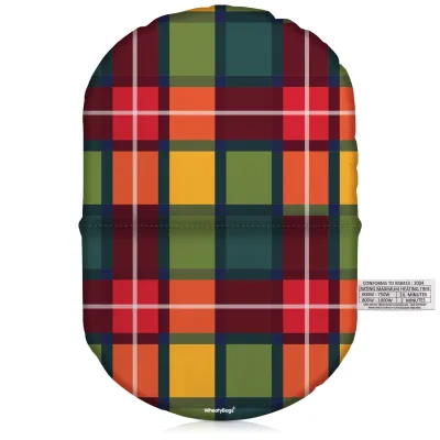 (32cm) - Tartan Check Soft Velvet Polyester Fabric Scented (Organic Lavender Buds)