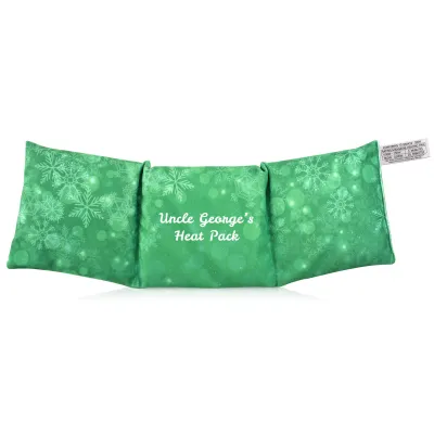 (47cm x 12cm) - Snowflakes on Green Design Soft Velvet Polyester Fabric Scented (Organic Lavender Buds) (Personalised with Text)