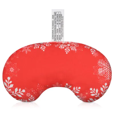 (18cm x 11.5cm) - Snowflakes on Red Design Soft Velvet Polyester Fabric