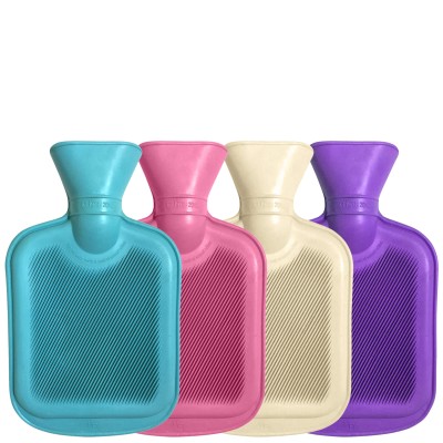 Rubber Hot Water Bottle - UK Stock - Mixed Colours