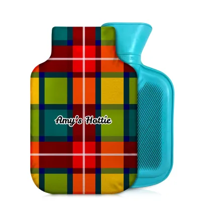 800ml - Tartan Check Soft Velvet Polyester Fabric and Removable Cover