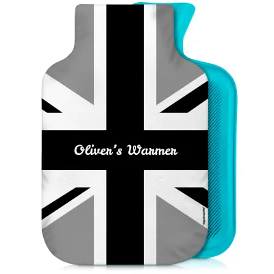 800ml Black & White Soft Velvet Polyester Fabric and Removable Cover (Personalised with Text)