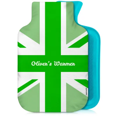 2 Litre Green Soft Velvet Polyester Fabric and Removable Cover (Personalised with Text)