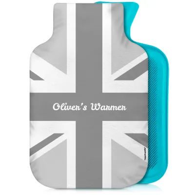 2 Litre Grey Soft Velvet Polyester Fabric and Removable Cover (Personalised with Text)