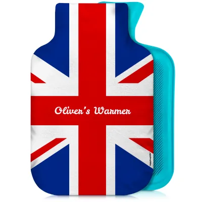 2 Litre Red, White and Blue (Classic) Soft Velvet Polyester Fabric and Removable Cover (Personalised with Text)