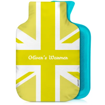 800ml Yellow Soft Velvet Polyester Fabric and Removable Cover (Personalised with Text)