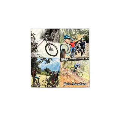 80cm Square (4 Photos Front & Back) (Personalised with Text)