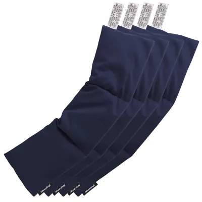 (Wheat Filling) Pack of 4 (47cm x 12cm) - Navy Blue Polycotton Fabric