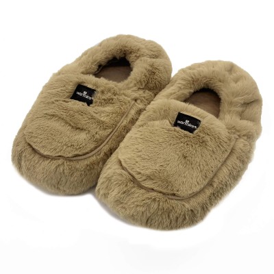 Warmies Heatable Slippers (Microwave Heat Pack) - Luxury Latte