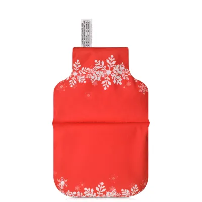 (27cm) - Snowflakes on Red Design Soft Velvet Polyester Fabric Scented (Organic Lavender Buds) (Personalised with Text)