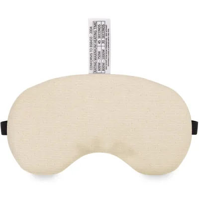 (18cm x 11.5cm) - Natural Organic Cotton with Black Hook & Loop + Elastic Fastening Strap Scented (Organic Lavender Buds)