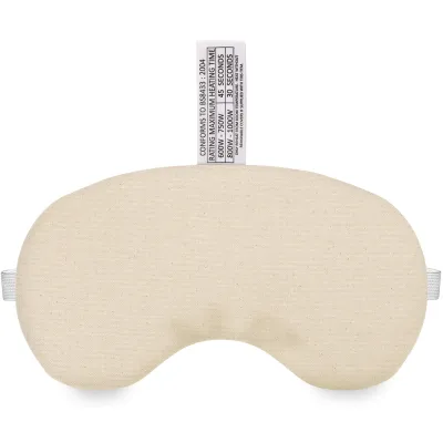 (18cm x 11.5cm) - Natural Organic Cotton with White Hook & Loop + Elastic Fastening Strap