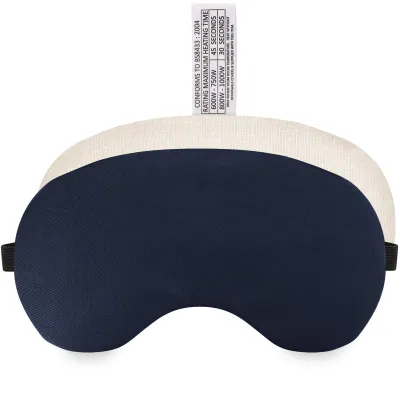 (18cm x 11.5cm) - Navy Blue Cotton Fabric with Black Hook & Loop + Elastic Fastening Strap with Removable Cover