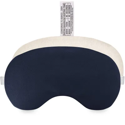 (18cm x 11.5cm) - Navy Blue Cotton Fabric with White Hook & Loop + Elastic Fastening Strap with Removable Cover