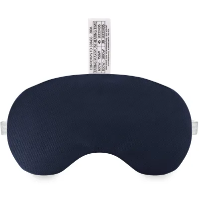 (18cm x 11.5cm) - Navy Blue Cotton Fabric with White Hook & Loop + Elastic Fastening Strap Scented (Organic Lavender Buds)