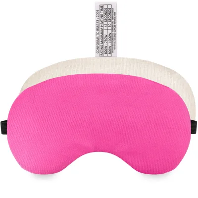 (18cm x 11.5cm) - Hot Pink Cotton Fabric with Black Hook & Loop + Elastic Fastening Strap Scented (Organic Lavender Buds) with Removable Cover