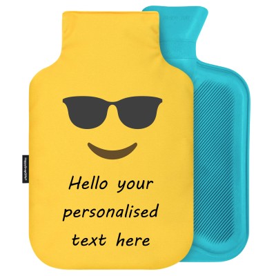 - 2 Litre (Random Coloured Bottle) - Sunglasses Soft Velvet Polyester Fabric Removable Cover (Personalised with Text)