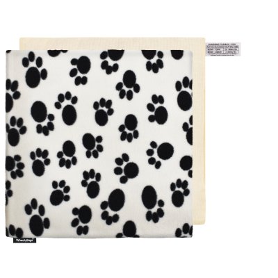 (34cm x 34cm) and Removable Cover - Paws Print Fleece Fabric