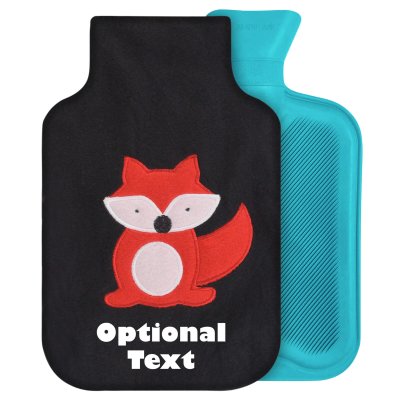 - Standard (2 Litre) - Black with Fox (Personalised with Text)