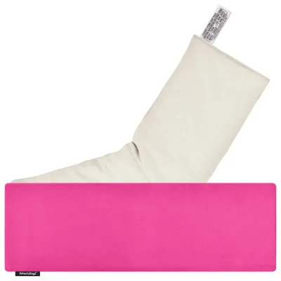 (49cm x 15cm) - Hot Pink Cotton Fabric Scented (Organic Lavender Buds) with Removable Cover (Personalised with Text)