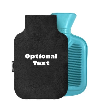 - 800ml Generic from Stock Available Colours - Black Fleece Fabric Removable Cover (Personalised with Text)