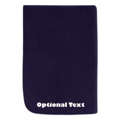 (100cm x 140cm Double Thickness) - Navy Blue Fleece Fabric (Personalised with Text)