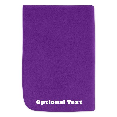 (200cm x 140cm Double Thickness) - Purple Fleece Fabric (Personalised with Text)