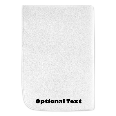 (200cm x 140cm Double Thickness) - White Fleece Fabric (Personalised with Text)