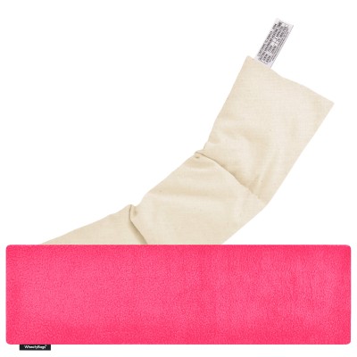(47cm x 12cm) - Hot Pink (Fuchsia) Fleece Fabric Scented (Organic Lavender Buds) Removable Cover (Personalised with Text)
