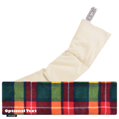 (47cm x 12cm) - Tartan Fleece Fabric Scented (Organic Lavender Buds) Removable Cover