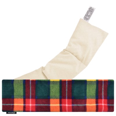 (47cm x 12cm) - Tartan Fleece Fabric Scented (Organic Lavender Buds) Removable Cover (Personalised with Text)