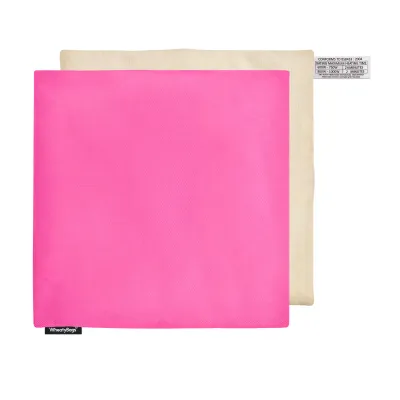 (24cm) - Hot Pink Cotton Fabric with Removable Cover (Personalised with Text)