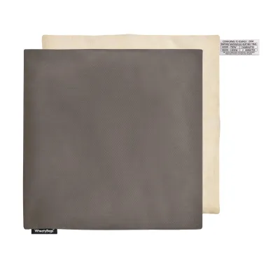 (24cm) - Chocolate Luxury Cotton Fabric with Removable Cover (Personalised with Text)