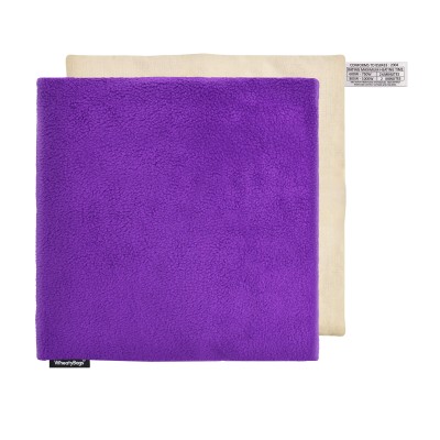 (24cm) - Purple Fleece Fabric Removable Cover (Personalised with Text)