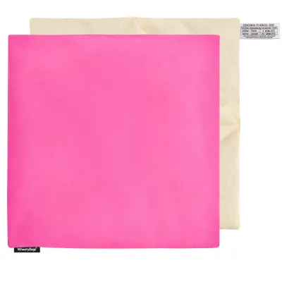 (34cm) - Hot Pink Cotton Fabric with Removable Cover (Personalised with Text)