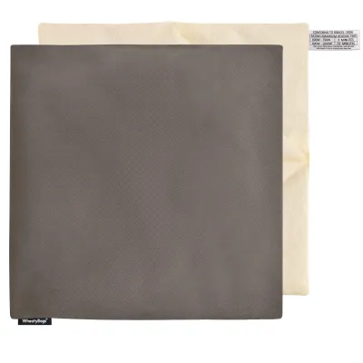 (34cm) - Chocolate Luxury Cotton Fabric with Removable Cover (Personalised with Text)