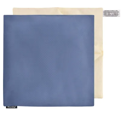 (34cm) - Gothic Blue Luxury Cotton Fabric with Removable Cover (Personalised with Text)