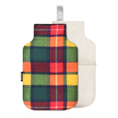 (27cm) - Tartan Fleece Fabric Removable Cover (Personalised with Text)