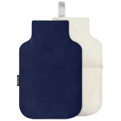 (35cm) - Navy Blue Fleece Fabric with Removable Cover (Personalised with Text)