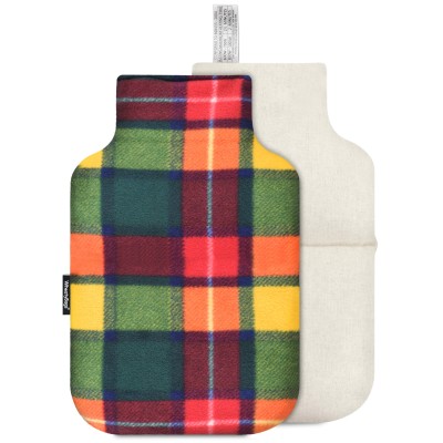 (35cm) - Tartan Fleece Fabric Removable Cover (Personalised with Text)