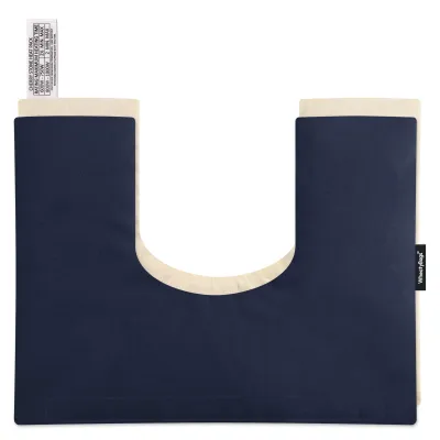(37cm x 27cm) - Navy Blue Cotton Fabric with Removable Cover (Personalised with Text)