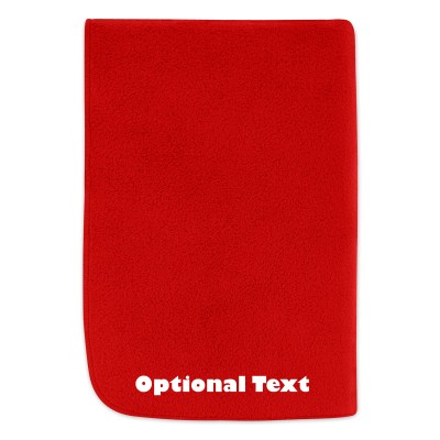 (70cm x 70cm) - Red Fleece Fabric (Personalised with Text)